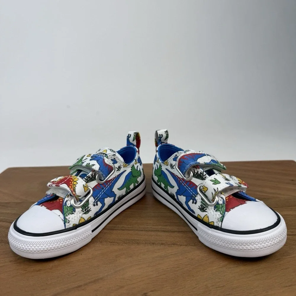 New Little Kids Converse Chuck Taylor All Star Dino Party Sneakers‎ Size 7 C